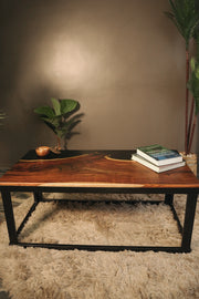 Live Edge Epoxy Coffee Table - A Fusion of Nature and Artistry