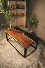 Live Edge Epoxy Coffee Table - A Fusion of Nature and Artistry